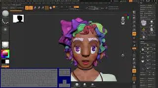 Zbrush2021 Balloon Mesh Tool Hair Tutorial