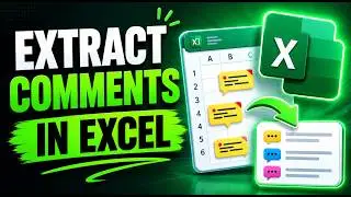 How to extract comments in Excel - Easy!