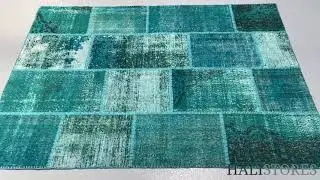 Liviadora Patchwork Halısı Turkuaz