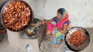 Jhinga fish Curry Jharkhandi village cooking 