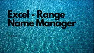 Excel range name manager