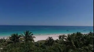 Blue beach upper view