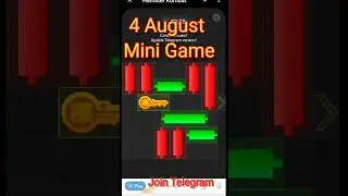 🔥4 August Mini Game🔥|Hamster kombat mini game kaise khele | puzzle solve get key #shorts