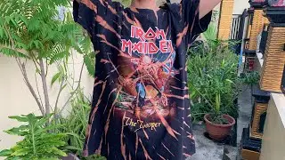 Reverse Tie Dye Bleach Vintage Iron Maiden T Shirt How To DIY