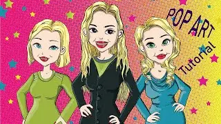 Colorful POP art tutorial (Speed Paint) Adobe illustrator