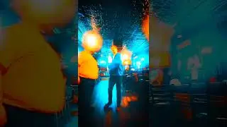 James learns to rollerskate (again): Day 12--skating in another bar at closing time