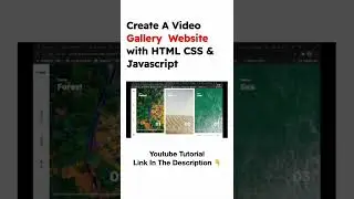 Create A Video Gallery  Website with HTML CSS And Javascript  | Web Design | Speed Code