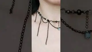 серьги+чокер цепи обзор 🖤#серьги #чокеры #fashion #украшения