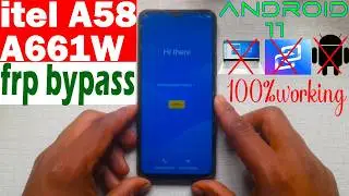 Itel A58 (A661w) frpbypss Google Account bypass Android 11 without pc new method #2024