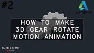 HOW TO MAKE 3D GEAR ROTATE MOTION ANIMATION | AUTOCAD 3D | ( With Rotate Command )