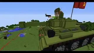 Танк Т-34 в Майнкрафт [MineCraft]  на сервере Dard of Craft