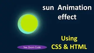 Sun animation rotate / css and html using/ web design
