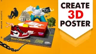 Create 3d poster in photoshop