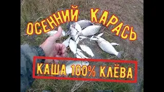 осенняя рыбалка на карася, ОСЕННИЙ КАРАСЬ, ( РЫБАЛКА)