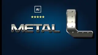 Metal text effect illustrator tutorial. How to design a steel 3d type in Adobe Illustrator