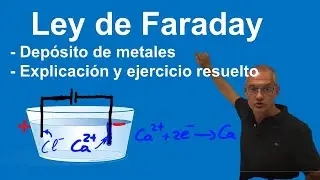 Ley de Faraday. Depósito de metales. Explicación y ejemplo resuelto