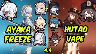 C1 Ayaka Freeze and C1 Hutao Vape | Genshin Impact Spiral Abyss 4.4 Floor 12 Showcase