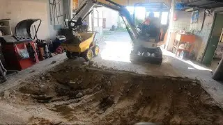 Digging for concrete slab - car lift | BOBCAT 322 & Cedrus |