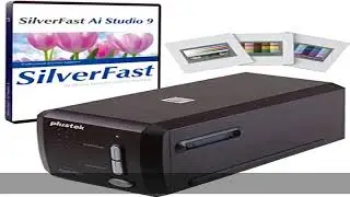 Plustek OpticFilm 8300i Ai Film & Slide Scanner Converter + 35mm Mounted Slide Holders kit