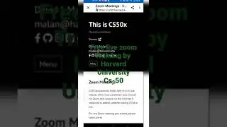 Cs-50 Free live zoom training By Harvard University ( Learn programming for free)