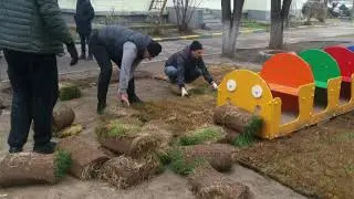 Благоустройство площадки в детском саду.