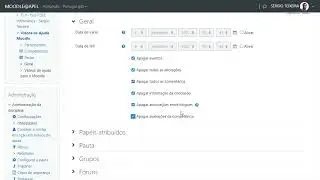 Moodle - reiniciar e limpar a disciplina