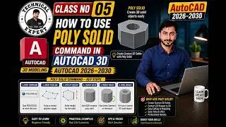 Polysolid command in Autocad 3d || full Autocad 3d in urdu and hindi || 3d modeling || class # 05