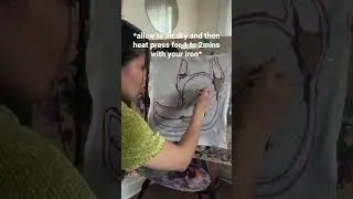 how to paint your own bandana using botanical inks | DIY fashion idea from upcycling a silk pillow