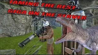 Wiping Herbi Cave on Island and Taming the BEST GIGA ON THE SERVER! Bloody Ark Episode 2
