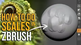 How to SCULPT SCALES in ZBrush  | 🥝 [FREE DOWNLOAD]