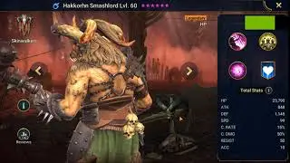 Raid Shadow Legends Hero Showcase Kakkorhn Smashlord lv 60