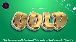GOLD 3D TEXT EFFECT ON PIXELLAB