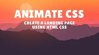 Create A Animated Landing Web Page Using HTML, CSS | Bouncing Effect On Web Page | Animate.css