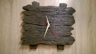 Настенные часы из картона своими руками. DIY. Имитация дерева. 2 часть.watch out of cardboard