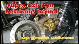 Review supra x125 rem belakang tromol upgrade menjadi cakram seperti pabrikan honda. @imammotor7140