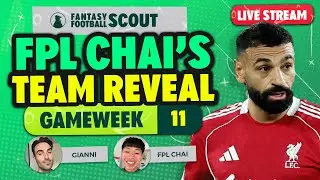 HAALAND VS SALAH CAPTAIN 💥 | FPL CHAI'S GW11 TEAM REVEAL | Fantasy Premier League Tips 2025/26