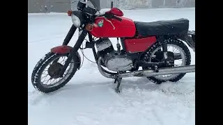 Двигатель Ява (Jawa) 350/634 тест 17.12.2023 после ремонта (г. Котельниково, Волгоградская область)