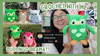 I MADE DUOLINGO?! Crochet With Me 🦉 Design Patterns & Chat with Me! 💕 SO MANY OWLS!! Crochet Vlog 🧶
