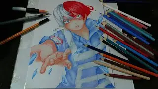 Speed Drawing - Todoroki Shouto [Boku No Hero Academia] Desenhando o Todoroki Shouto