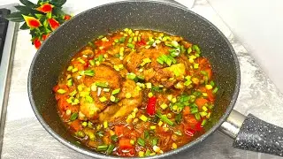 This recipe will drive you crazy! Chicken thighs with vegetables! Easy and quick recipe!