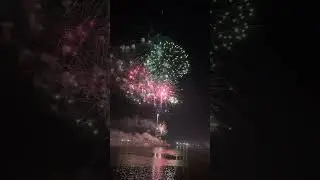New Year's Eve fireworks finale in French Quarter, New Orleans (2024)