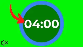 The Most Satisfying 4 Minute Green Screen Countdown Timer - No sound