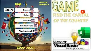 Create a Game Using Excel VBA - Find The Capital of The Country