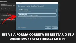 Como Resetar O Windows 11 Para As Configurações De Fábrica ( Sem Disco De Instalação ) ATUALIZADO