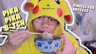 Pikachu Tries ASMR (eating, whispers, tingles) | ThatMidgetAsian