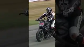 Livewire electric motorcycle does wild burnout at Goodwood