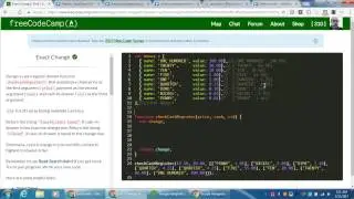 freeCodeCamp | Advanced Algorithm Scripting | Exact Change