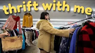 thrift with me!!! fur coats, sweaters, lace, y2k, winter fashion⭒˚⋆