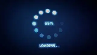 circle loading process to complete blue screen 4k resolution