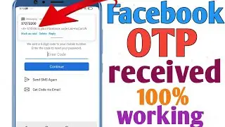 fix Facebook 6 digit code not received problem solve | Facebook OTP not received solution